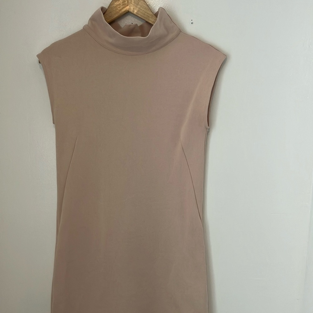 Zara Basic dress size small. Sleeveless cream color. Preowned